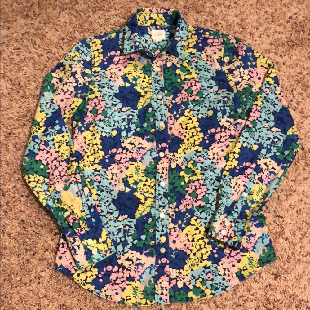 J. Crew XXS Button Down Floral Shirt